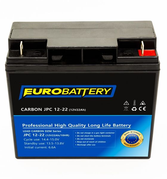 12v-22ah АКБ карбоновый EuroBattery JPC12-22 DZM (12в 22Ач) 1069 фото