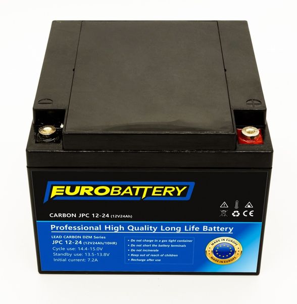 12v-24ah АКБ карбоновый EuroBattery JPC12-24 DZM (12в 24Ач) 1070 фото