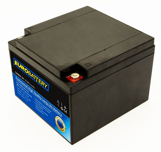 12v-24ah АКБ карбоновый EuroBattery JPC12-24 DZM (12в 24Ач) 1070 фото