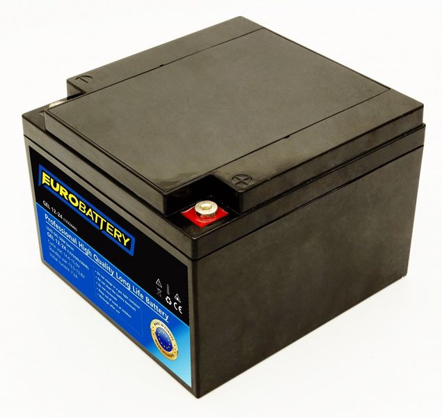 12v-24ah АКБ гелевый EuroBattery GEL 12-24 DZM (12в 24Ач) 1170 фото