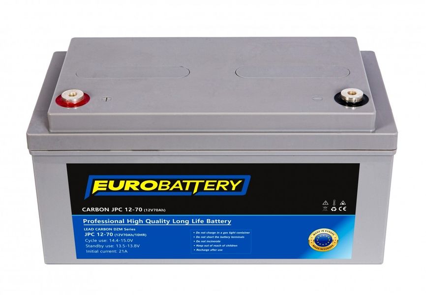 12v-70ah АКБ карбоновый EuroBattery JPC12-70 DZM (12в70Ач) 1083 фото