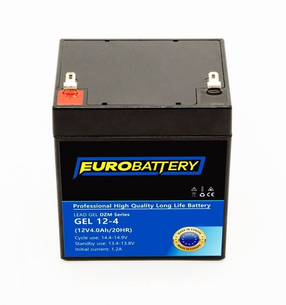 12v-4ah АКБ гелевий EuroBattery GEL 12-4 DZM (12в 4.0Аг) 1149 фото