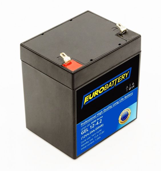 12v-4,2ah АКБ гелевый EuroBattery GEL 12-4.2 DZM (12в 4.2Ач) 1150 фото