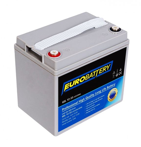 12v-33ah АКБ гелевий EuroBattery GEL 12-33 DZM (12в 33Аг) 1173 фото