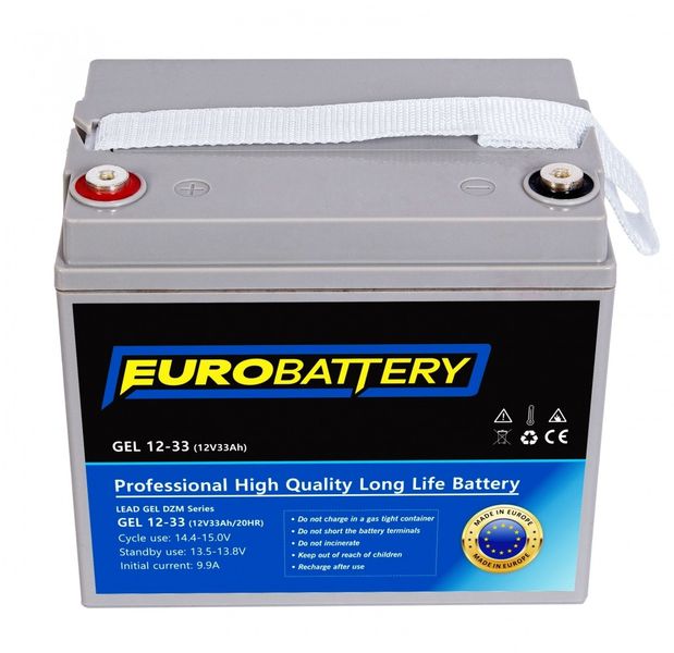 12v-33ah АКБ гелевий EuroBattery GEL 12-33 DZM (12в 33Аг) 1173 фото